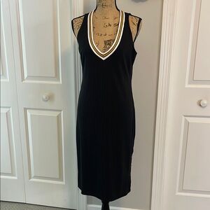 Socialite Black and White Midi Dress